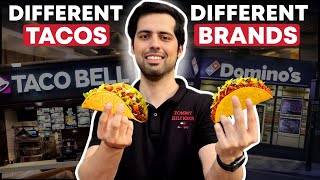 Eating Tacos from Every Brand for a Day  Trying Every Taco 🌮 [upl. by Sylram]