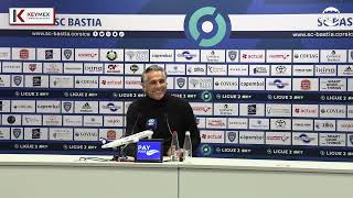 J13  SC Bastia 31 FCG Bordeaux  Conf de presse de Régis Brouard [upl. by Kemeny]