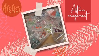 ASTUCE l Mon Rangement STRASS l Idées pour débutants l Scrapbooking [upl. by Tarr]