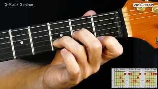 Gitarrenakkorde DMoll Akkord  D minor chord [upl. by Ahsilla]