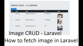 Laravel Image CRUD  How to fetch the image in Laravel [upl. by O'Connor]