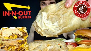 ASMR MUKBANG  CHEESEBURGERBURRITOANIMAL STYLE FRIES [upl. by Nivalc]