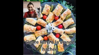 Cigare farci à la viande hachée 👩‍🍳👌😋😋 facile rapide et délicieux ALiae world [upl. by Gabriele5]