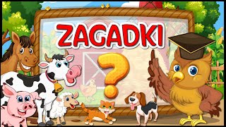 Zagadki o zwierzętach na wsi 🐄🐖🐔 odgłosy zwierząt 🐕🐈 [upl. by Nebe]