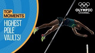 Top Highest Olympic Pole Vaults of All Time  Top Moments [upl. by Ave]