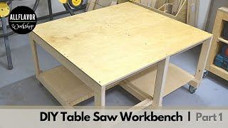 DIY Mobile Table Saw Workbench Dewalt 7491  Part 1 [upl. by Otiragram]