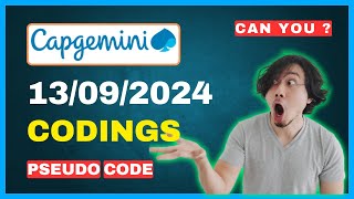 Today😲  Capgemini Coding Questions 2024  capgemini assessment test 2024  UBK Anna [upl. by Emmerie]