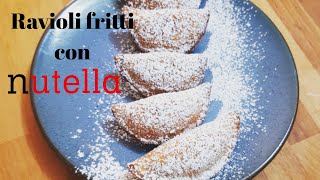 Ravioli dolci fritti con ripieno di nutella [upl. by Yong]