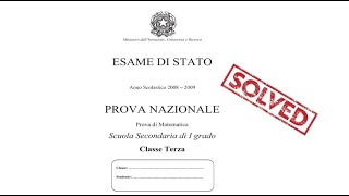 Prova Invalsi Matematica Terza Media 2008 2009 SPIEGATA e RISOLTA [upl. by Eradis]