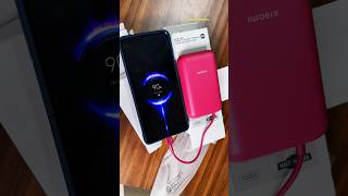 MI Pocket Power Bank 10000mAh 225W With Built In Cable Maroon Color [upl. by Klecka]