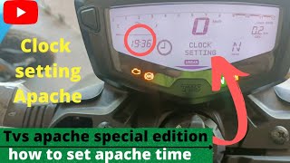 Apache RTR 160 4V Special Edition Time setting  Apache ka time kaise set karen how set time [upl. by Animrelliug]