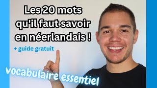 Les 20 mots les plus essentiels en néerlandais 🇧🇪🇳🇱 Vocabulaire important pour la survie  guide 📗 [upl. by Nyladnor]