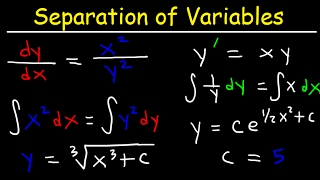 Separable First Order Differential Equations  Basic Introduction [upl. by Bove671]