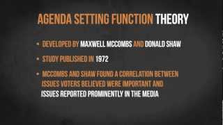 The Agenda Setting Function Theory  Media in Minutes  Episode 3 [upl. by Seerdi422]