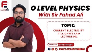 O Levels Physics 5054 Current Electricity Lect1 olevelsphysics electricity igcsephysics [upl. by Alleul]