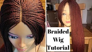 Braided Wig Tutorial Beginner Friendly  How To Make A Million Braided Wig Without Closure [upl. by Dnumde55]