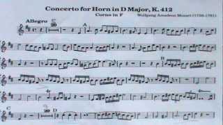 Mozart Horn Concerto No1 Allegro Tenor Horn and Piano [upl. by Yttig]