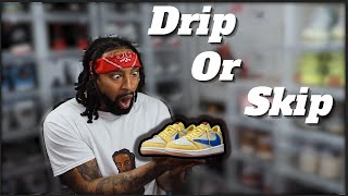 Air Jordan 1 Retro Low OG SP Travis Scott Canary Womens  Drip Or Skip [upl. by Aimil803]