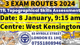 TfL Topographical Skills Test 2024  Exam Routes  Cassland Road Closed  Lodge Avenue  Hammersmith [upl. by Lacy]