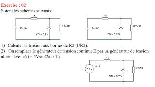 Exercices 01 et 02 diode avec solutions [upl. by Martie]