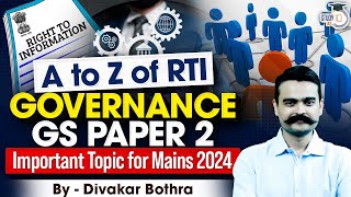 Right to Information RTI Complete Analysis for UPSC CSE Governance GS 2  StudyIQ IAS [upl. by Cordell]