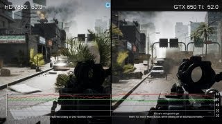 Radeon HD 7850 vs GeForce GTX 650 TiGTX 460Radeon HD 6870 GPU FrameRate Tests [upl. by Berthoud]