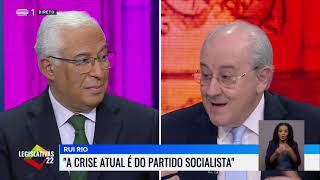 PS vs PSD  António Costa vs Rui Rio  Eleições Legislativas 2022 [upl. by Anikram]