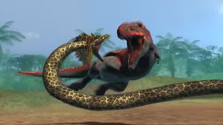 Titanoboa vs TRex RESOUNDED [upl. by Leanatan]