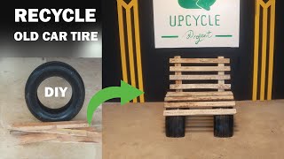 how to make a chair from old car tire [upl. by Ierbua]