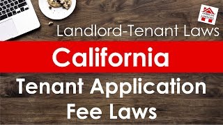 California Tenant Application Screening Fee Laws  American Landlord [upl. by Yrroc294]