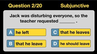 20 Question Test on the Subjunctive B2 LEVEL english englishgrammar grammar subjunctive [upl. by Hinch680]