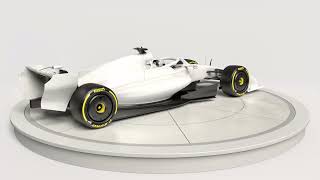 Formula 1 2026 Showcar White Mockup F1 Race Car Concept PBR 3D model [upl. by Aikimat]