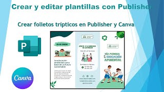 Crear trípticos en Publisher y Canva [upl. by Vadnee]