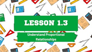 13 Understand Proportional Relationships [upl. by Weitzman951]