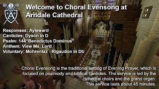 Choral Evensong  09122024  Arndale Cathedral Minecraft [upl. by Aronid226]