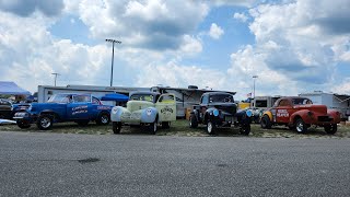 dragway42 rock n race 2024 Gassers Altereds Rails funnys pits race vid n pics [upl. by Wylen156]