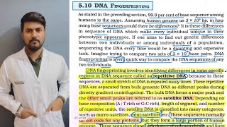 DNA FINGERPRINTING  NCERT LINE BY LINE  neet2024 boardexam  NEW NTA SYLLABUS [upl. by Nnaillij970]