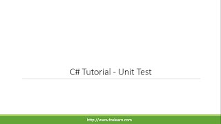 C Tutorial  Unit Test [upl. by Hajan163]