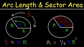 Arc Length of a Circle Formula  Sector Area Examples Radians In Terms of Pi Trigonometry [upl. by Ambrosius70]