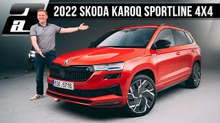 Der NEUE 2022 Skoda Karoq 20 TSI 190PS Sportline  ALLE Fakten zum Facelift  ERSTEINDRUCK [upl. by Ahsiened195]