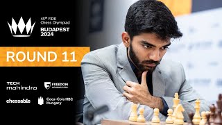 Round 11  45th FIDE CHESS OLYMPIAD [upl. by Gaves]