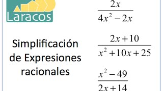 Simplificacion de expresiones racionales [upl. by Atterol]