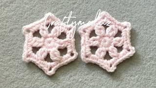 Mini hexágono tejido a crochet paso a paso  motivos tejidos a crochet ￼￼Crochetting [upl. by Aihsenet620]