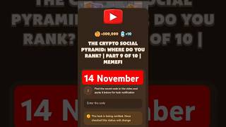 The Crypto Social Pyramid Where Do You Rank  Part 9 of 10  MemeFi memeficode [upl. by Tronna]