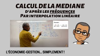 LA MEDIANE PAR LE CALCUL daprès les fréquences Série statistique continue [upl. by Carlota]