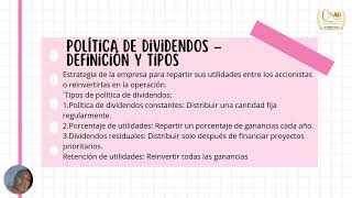 AMPLIACIÓN DE CAPITAL Y POLITICA DE DIVIDENDO [upl. by Anoyet]