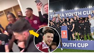 Declan Rice Gatecrashed West Ham U18s FA Youth Cup Celebrations [upl. by Bernelle]