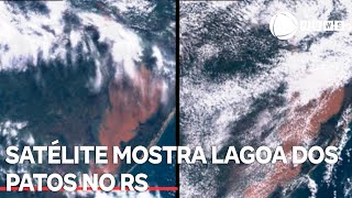 Satélite mostra movimentação na Lagoa dos Patos no RS [upl. by Roderich]