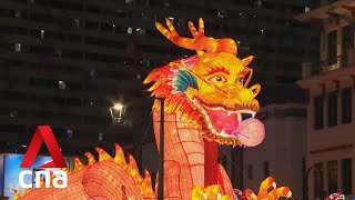 Singapores Chinatown lights up to kick off Chinese New Year celebrations [upl. by Conway]