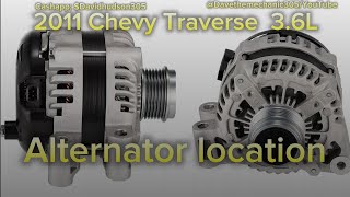 2011 Chevy Traverse 36L alternator LOCATION [upl. by Eelyam]